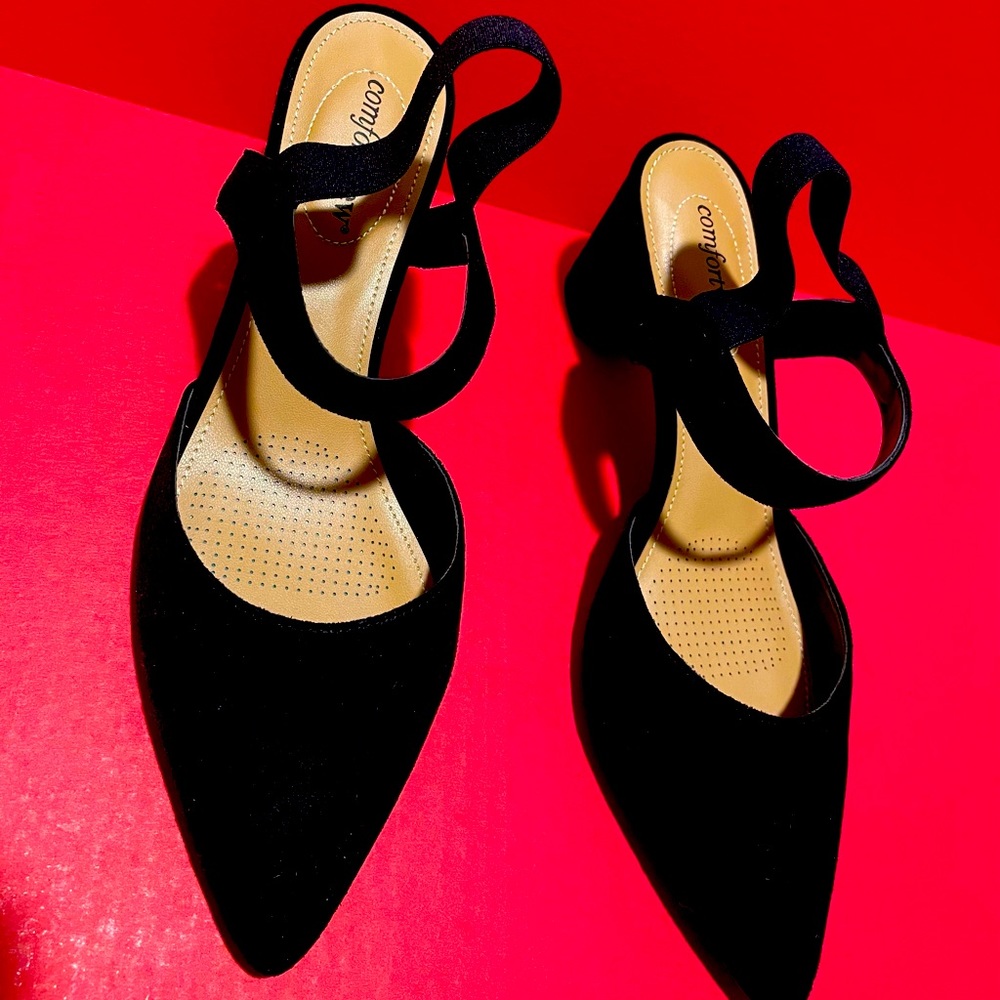 Black fabric shoe